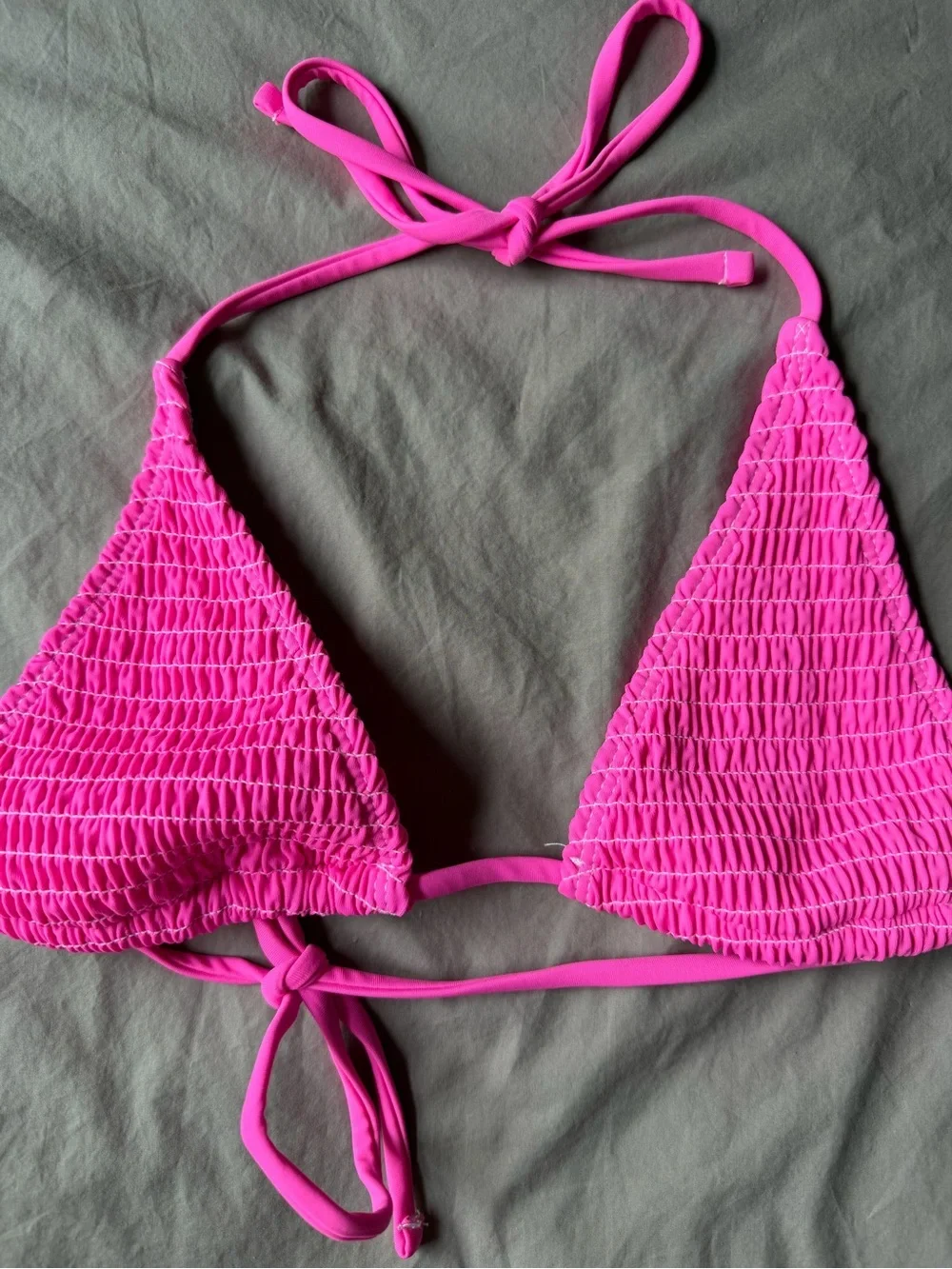 Hot Pink 2 Piece Bikini Set Womens Size M Vacation Summer Beach Tropical